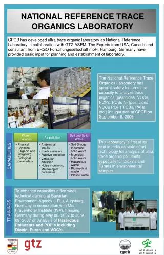 NATIONAL REFERENCE TRACE ORGANICS LABORATORY