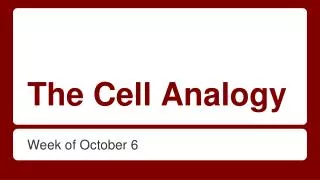the cell analogy