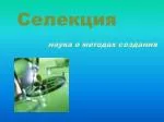 Селекция - slide 1