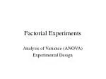 Factorial Experiments - slide 1