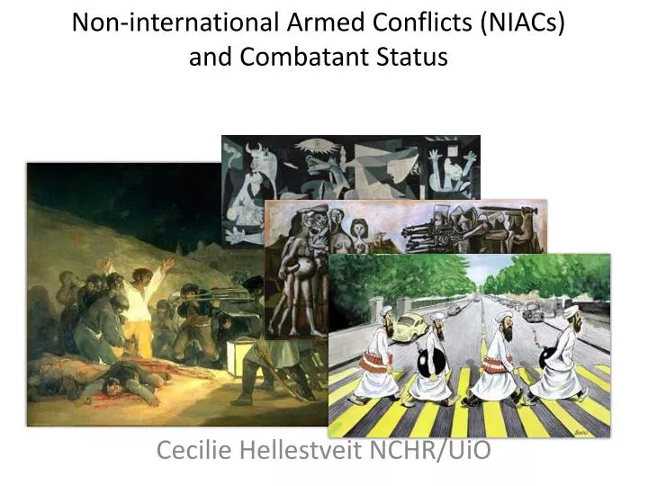 non international armed conflicts niacs and combatant status