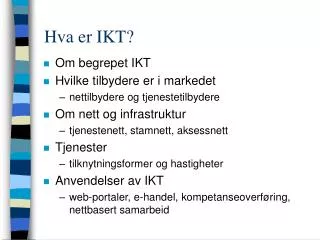 hva er ikt