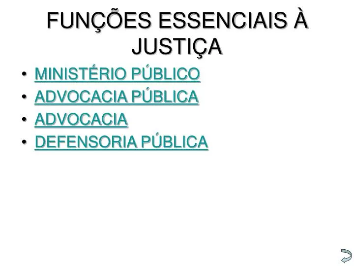 fun es essenciais justi a