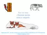 Тест по теме: «Зимняя жизнь птиц и зверей». - slide 1