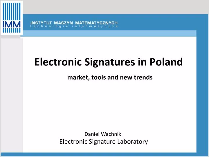 electronic signatures in poland market tools and new trends