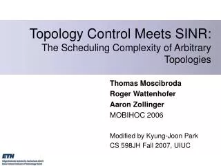 Topology Control Meets SINR: The Scheduling Complexity of Arbitrary Topologies