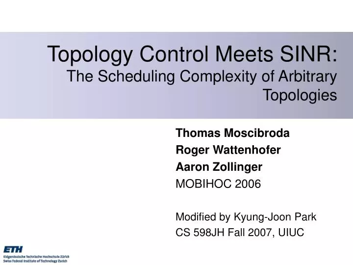topology control meets sinr the scheduling complexity of arbitrary topologies