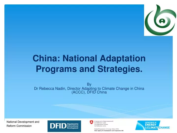 china national adaptation programs and strategies