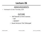 Lecture 26 - slide 1