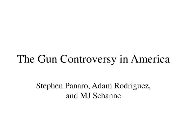 the gun controversy in america