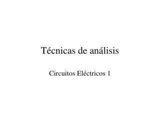 t cnicas de an lisis