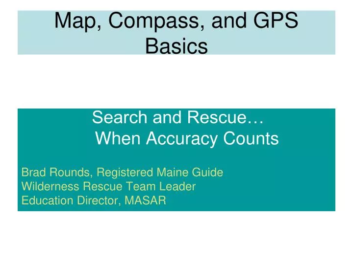 map compass and gps basics