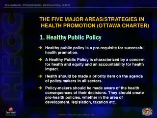 1. Healthy Public Policy