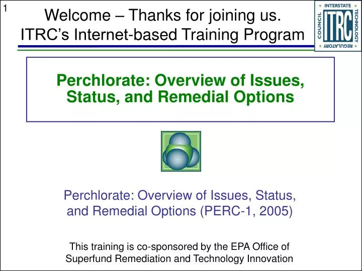 perchlorate overview of issues status and remedial options