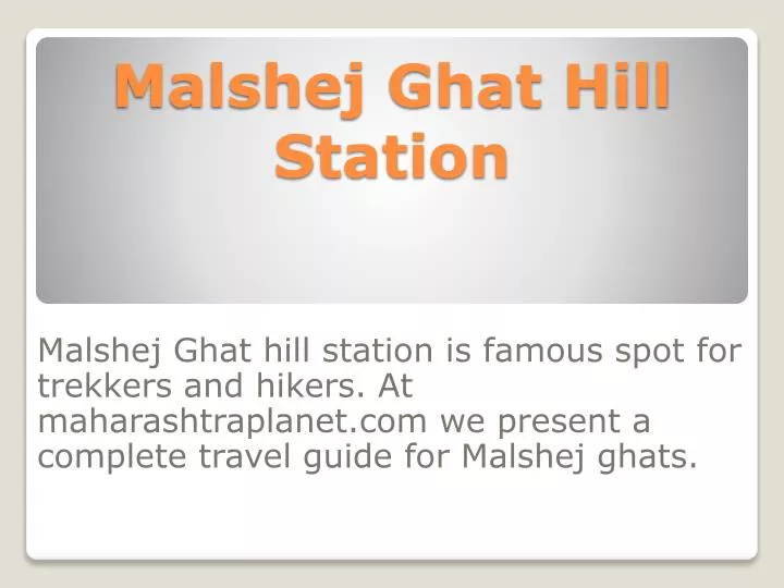 malshej ghat hill station