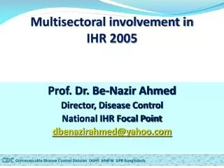 Multisectoral involvement in IHR 2005