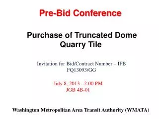 Washington Metropolitan Area Transit Authority (WMATA)