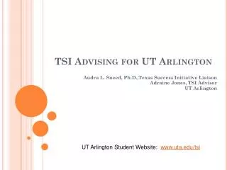 TSI Advising for UT Arlington