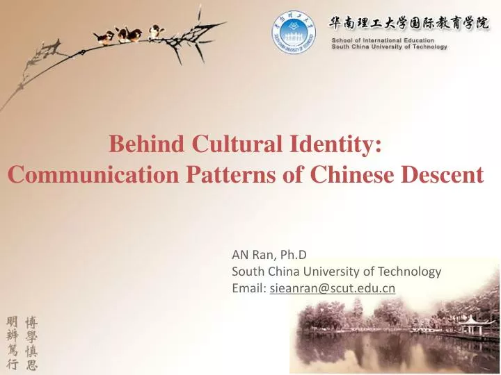 behind cultural identity communication patterns of chinese descent