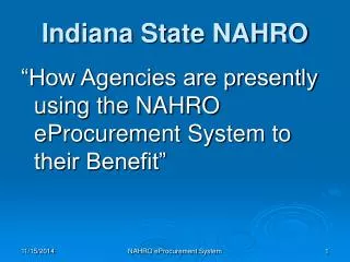 Indiana State NAHRO