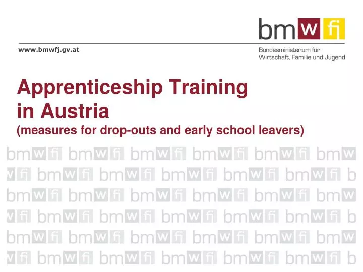 apprenticeship training in austria measures for drop outs and early school leavers