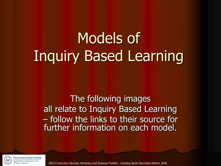 models of inquiry based learning