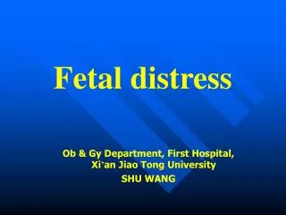 fetal distress