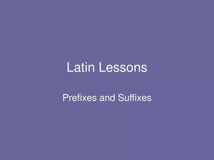 latin lessons