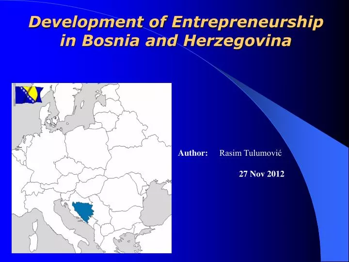 development of entrepreneurship in bosnia and herzegovina