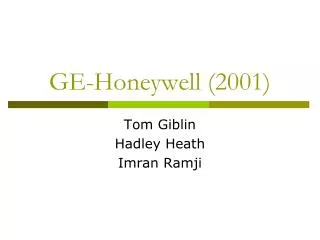 GE-Honeywell (2001)