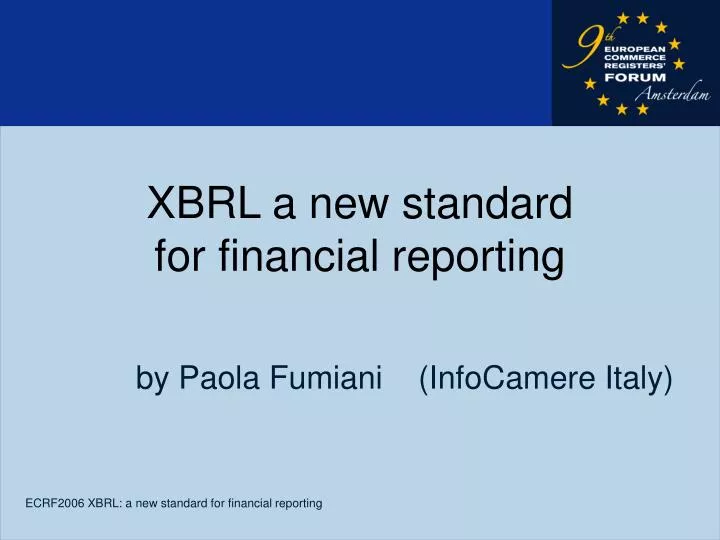 xbrl a new standard for financial reporting