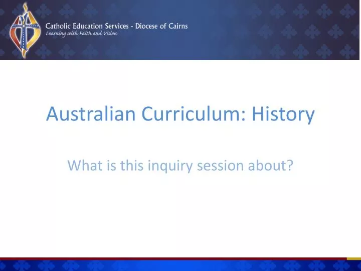 australian curriculum history