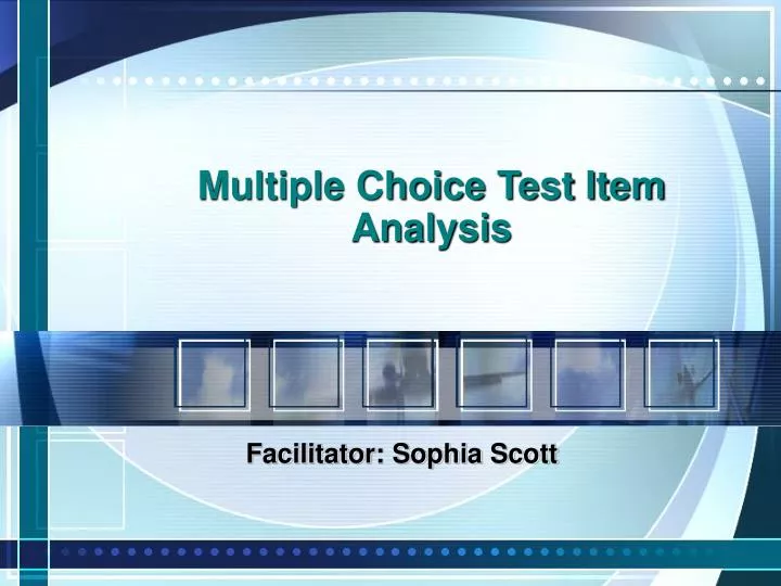 multiple choice test item analysis