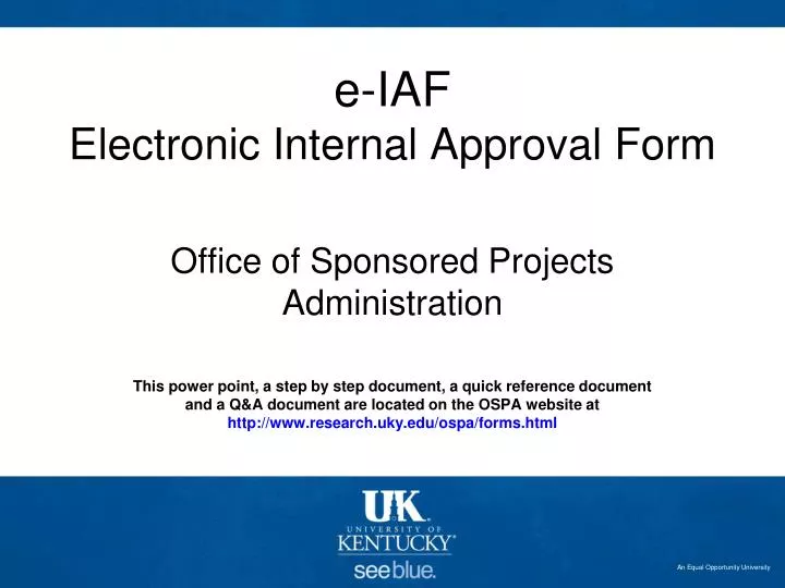 e iaf electronic internal approval form