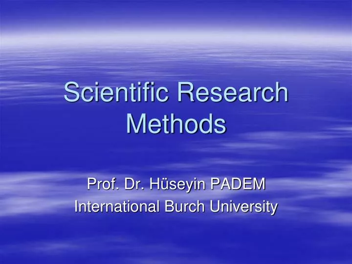 scientific research methods