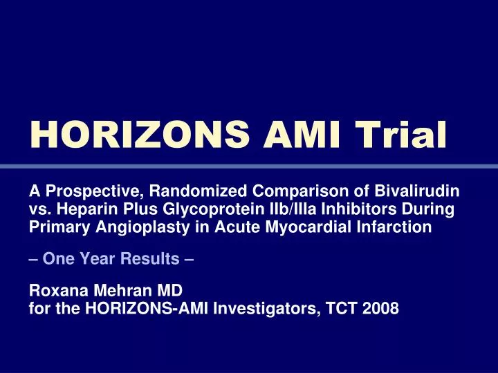 horizons ami trial