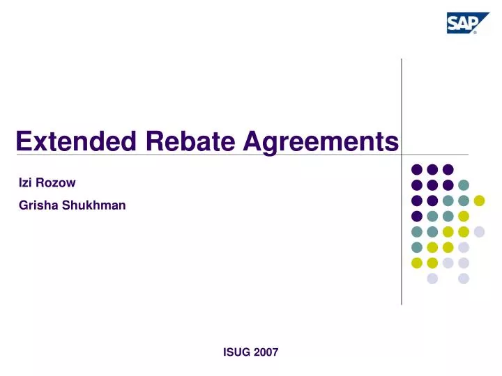 extended rebate agreements