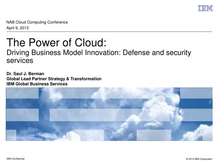 the power of cloud driving business model innovation defense and security services