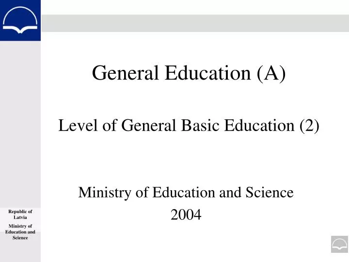 general education a level of general basic education 2