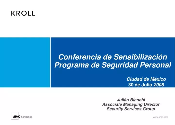 conferencia de sensibilizaci n programa de seguridad personal