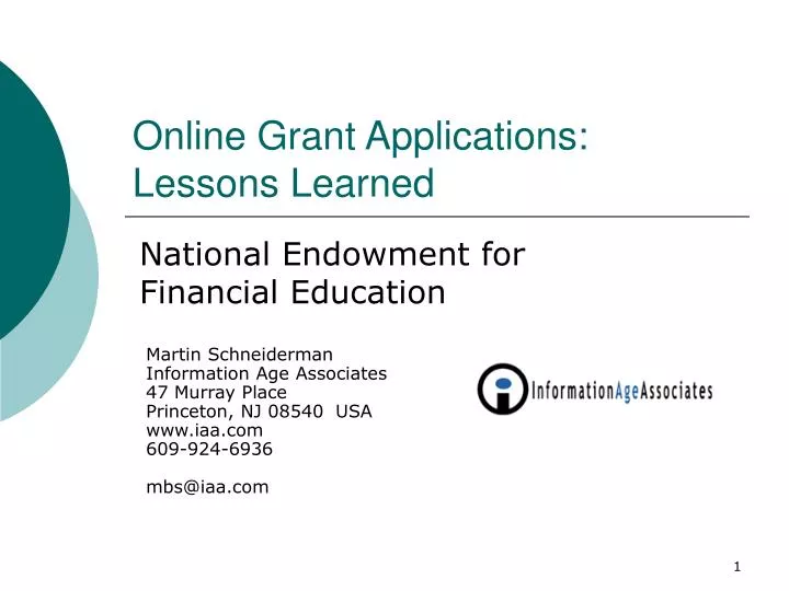 online grant applications lessons learned