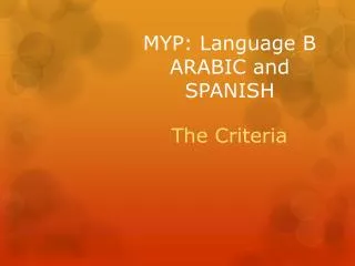 PPT - The Arabic Influence In The Spanish Language PowerPoint ...