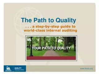 The Path to Quality