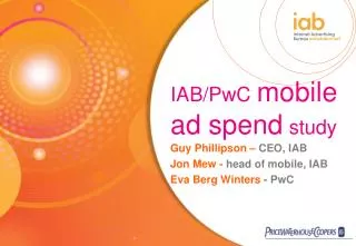 IAB/PwC mobile ad spend study