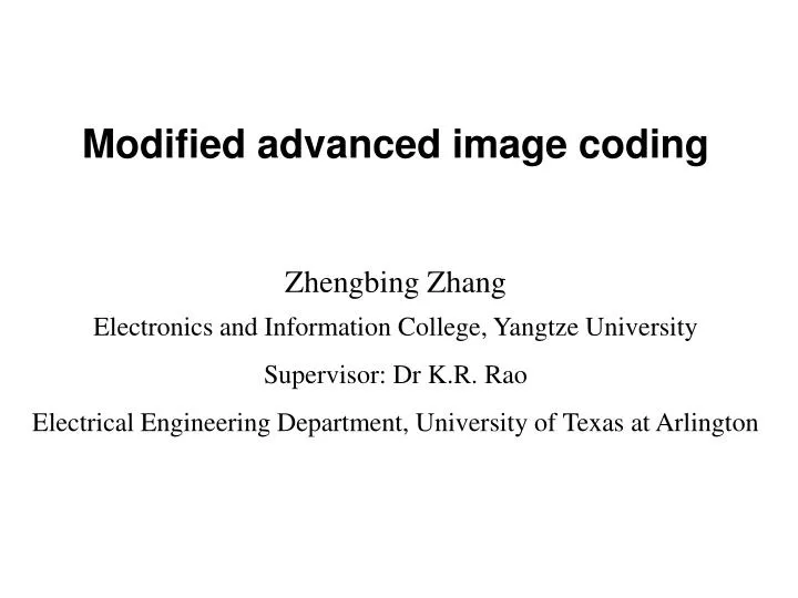 modified advanced image coding