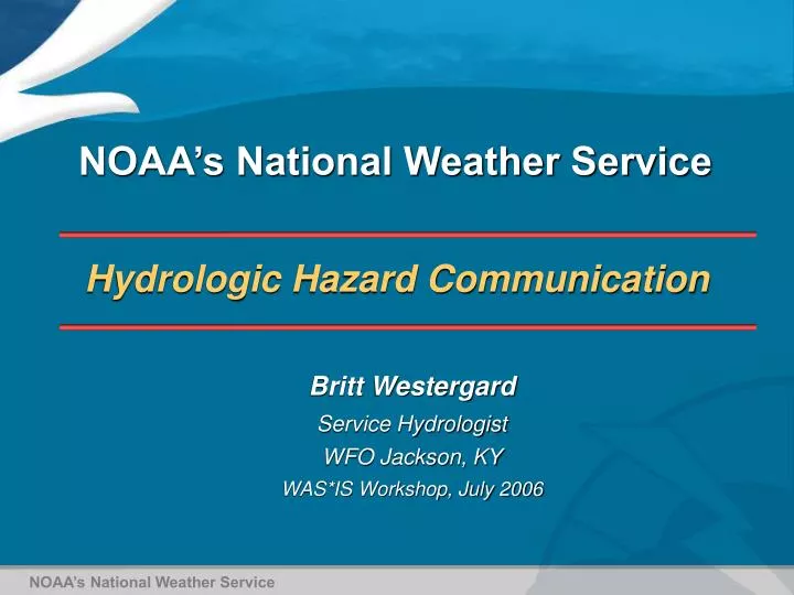 hydrologic hazard communication