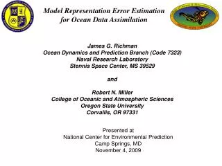 James G. Richman Ocean Dynamics and Prediction Branch (Code 7323) Naval Research Laboratory