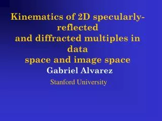 Kinematics of 2D specularly-reflected and diffracted multiples in data space and image space