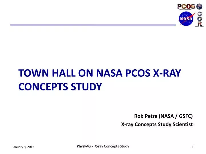 town hall on nasa pcos x ray concepts study