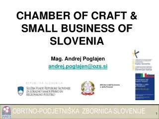 CHAMBER OF CRAFT &amp; SMALL BUSINESS OF SLOVENIA